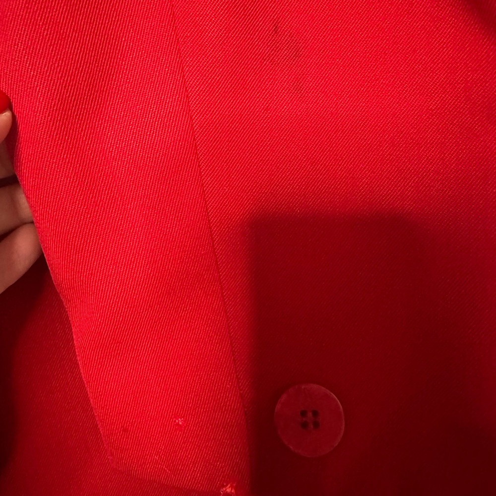 Essentials Vibrant Red Wool Blazer - Picture 7 of 7